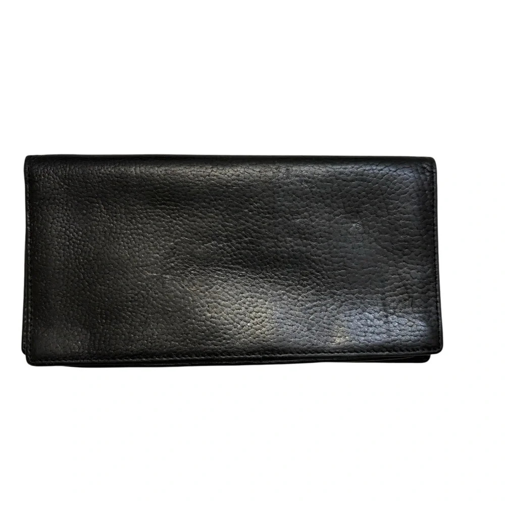 Coach vintage black leather clutch wallet made in Italy